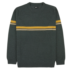 Sebastian Striped Sweater - Charcoal Cotton Pullover