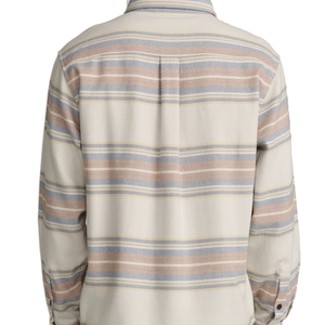 Man wearing the Sierra Flannel in Birch, back view