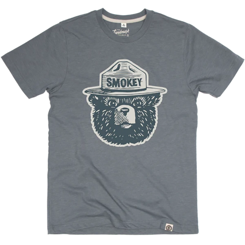 Smokey bear logo t-shirt in Manatee Blue/Grey color