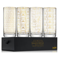 Joy Jolt Star Wars Art Deco Glass Set with Glasses and Packaging
