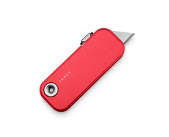 The James Brand Palmer everyday utility blade in red anodized aluminum