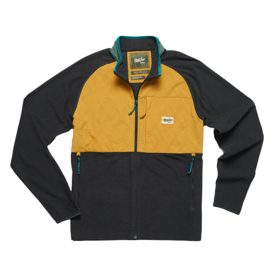 Howler Brothers Talisman Fleece Jacket in Ebony color, flat lay view
