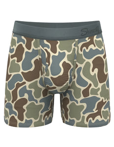 Shinesty The Blender camo Ball Hammock pouch underwear front view on ghost mannequin