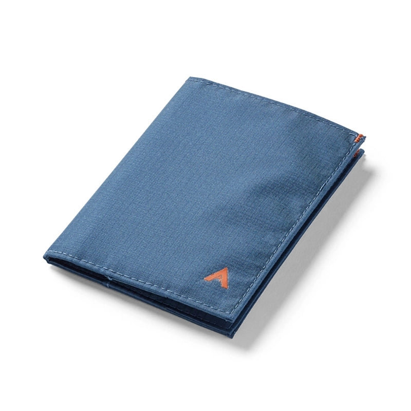 Allett Original Wallet in Indigo Blue, Closed Front View