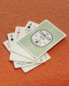 Tumler Deck conversation card game spread with question cards visible