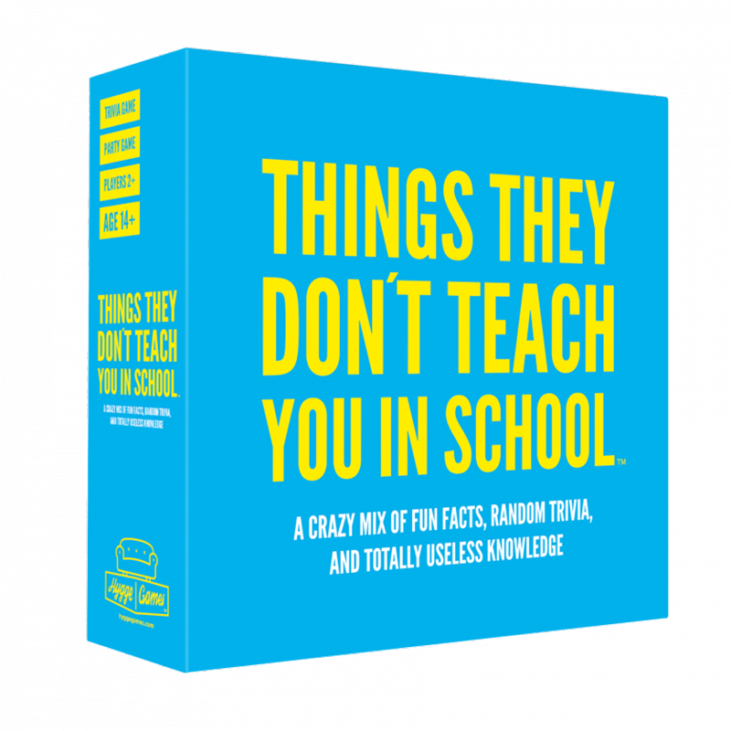 Things that they don't teach in school trivia gam in the box