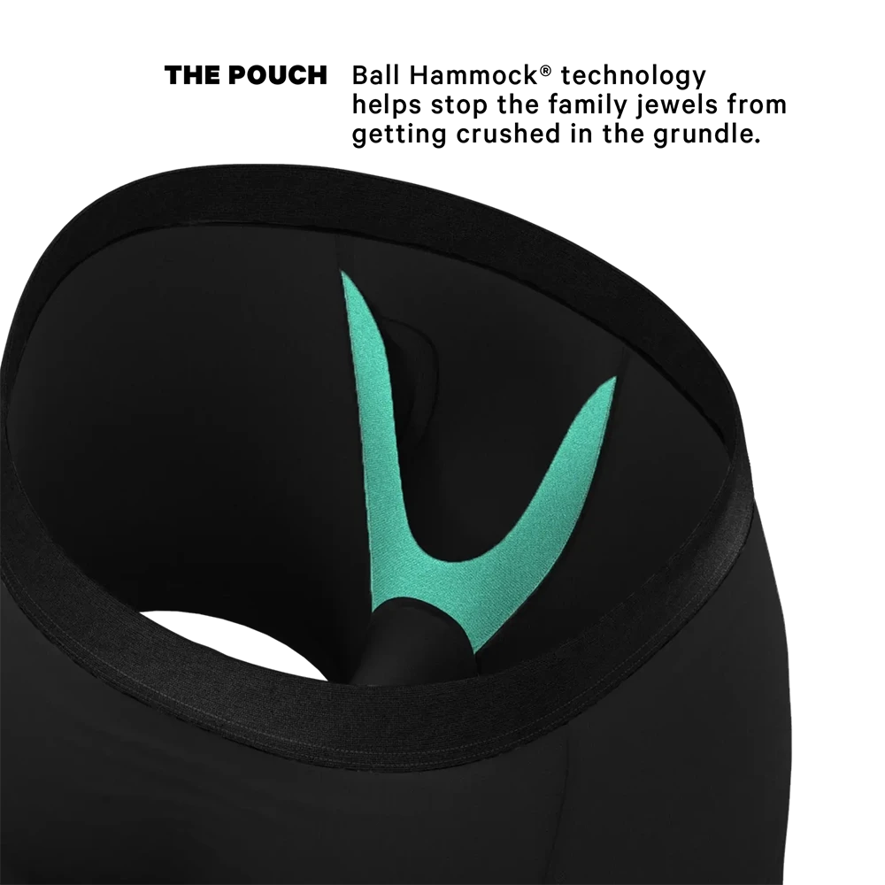 Close-up of Ball Hammock® interior pouch design with teal support panel for breathable, chafe-free comfort