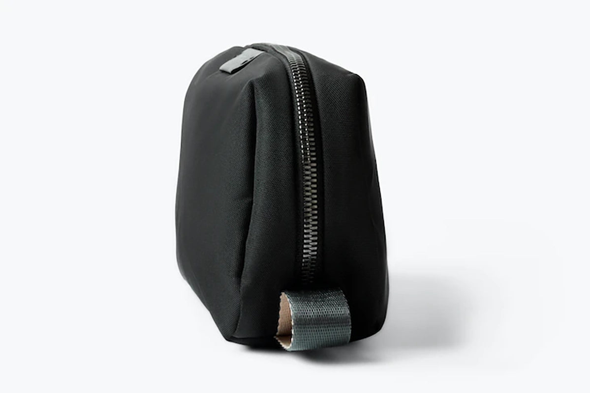 Bellroy Toiletry Kit in black, closed, side view
