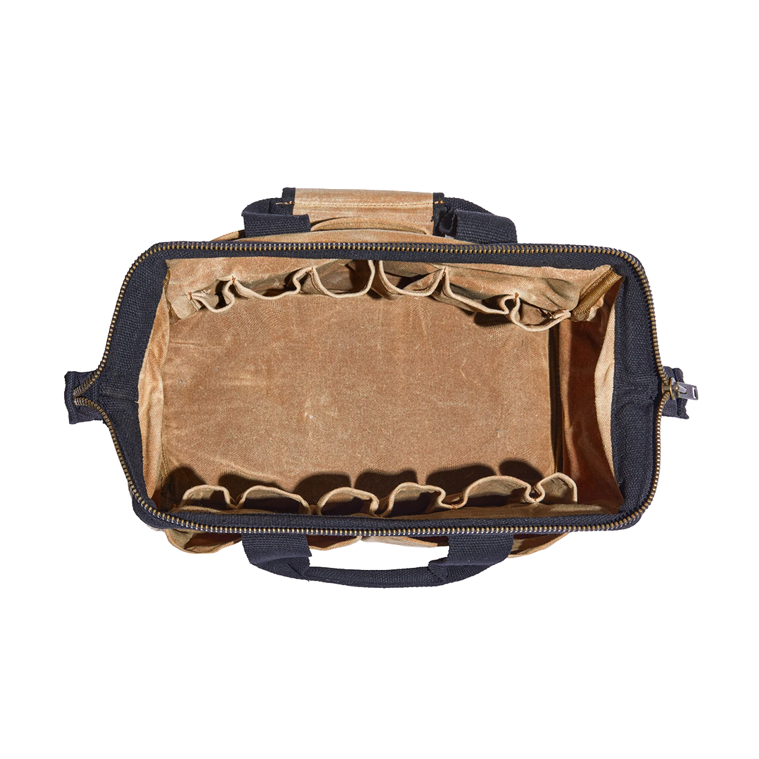 Readywares Tool Bag 15 Inch, front view showing Readywares Supply Co. branded patch and shoulder strap