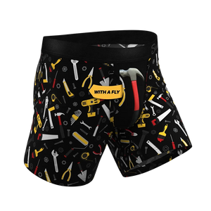 Tool-themed men's underwear with quick-access fly and Ball Hammock pouch by Shinesty