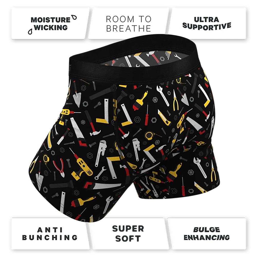 Back of Hammer & Tools Ball Hammock underwear showing fit and moisture-wicking performance