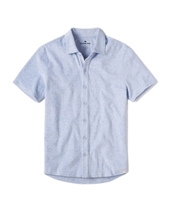 The Normal Brand Terry Towel Shirt in Sky Blue, Flat Lay View