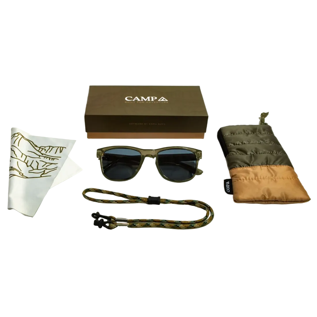 CAMP Trail Glacier Edition full package – sunglasses sleeping bag case paracord retainer cleaning cloth – The Simple Man