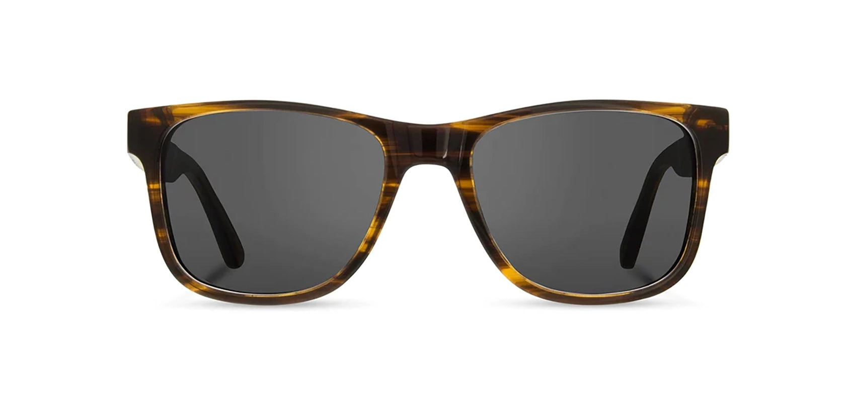 Camp trail Sunglasses with Tortoise/Walnut Frames and Grey Polarized lenses, front  view
