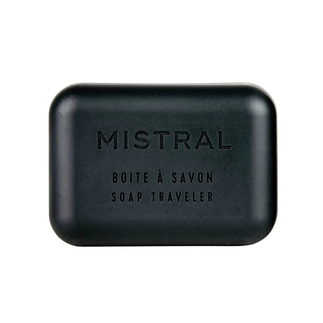 Mistral Travel Soap Case closed silicone case in grey front view