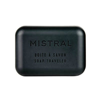 Mistral Travel Soap Case closed silicone case in grey front view