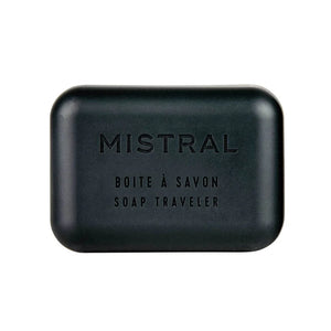 Mistral Travel Soap Case closed silicone case in grey front view