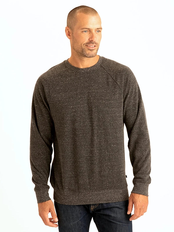 Heather Black Raglan Sweatshirt front view