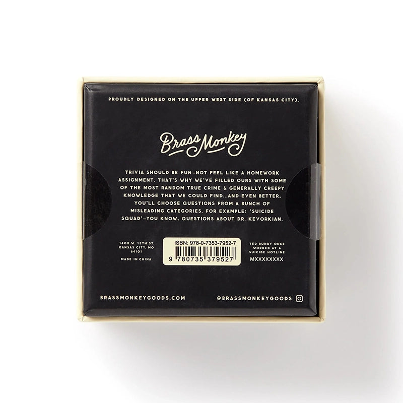 Brass Monkey Truly terrifying Trivia Game back of the box