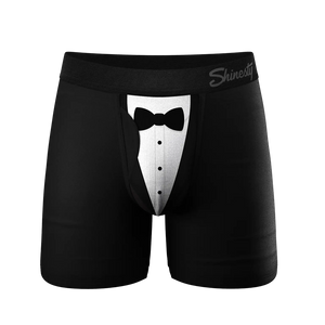 The 009 Black Tuxedo Ball Hammock® Pouch Underwear With Fly