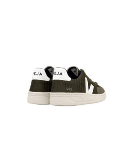 Veja V-12 B-mesh sneaker iOliveWhite color, rear view