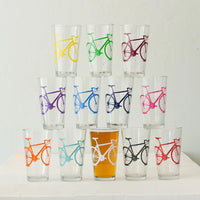 Bike Beer Pint showing 13 color options