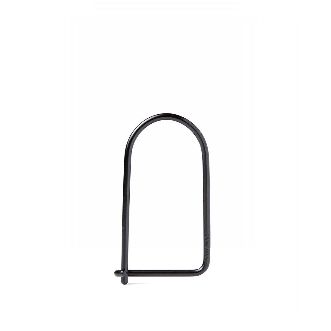 Black PVD stainless steel Wilson Keyring, front view - The Simple Man