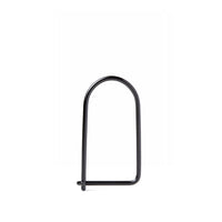 Black PVD stainless steel Wilson Keyring, front view - The Simple Man