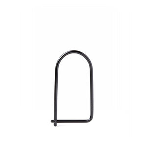 Black PVD stainless steel Wilson Keyring, front view - The Simple Man