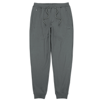 Woodland Jogger in Agave flat lay front view showing zip pockets and ribbed cuffs in green-grey tone - The Simple Man