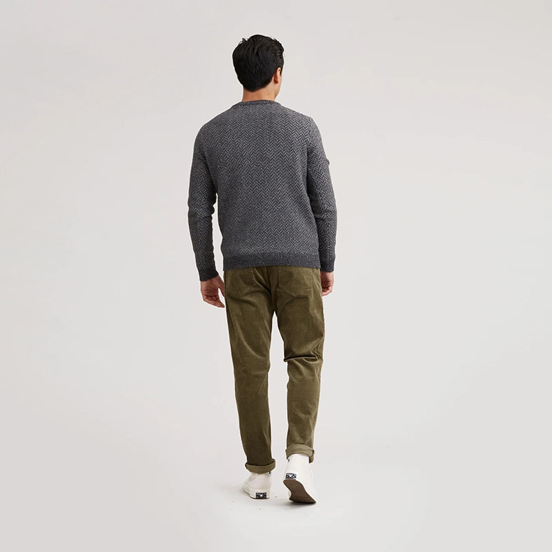 Zermatt Herringbone Crew Neck Sweater