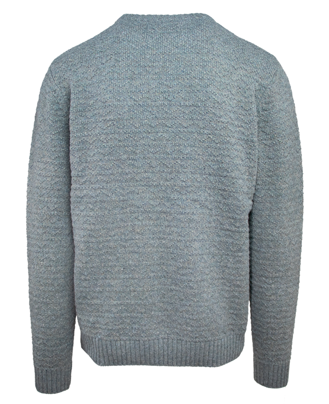 Schott NYC Zig Zag Knit sweater in Sage color, rear view