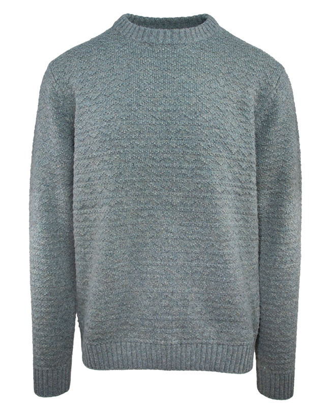 Schott NYC Zig Zag Knit sweater in Sage color, front view