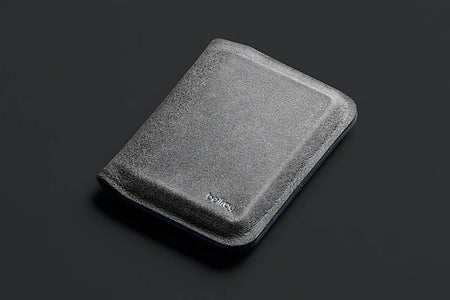 Bellroy apex slim sleeve wallet in pepper blue closed view