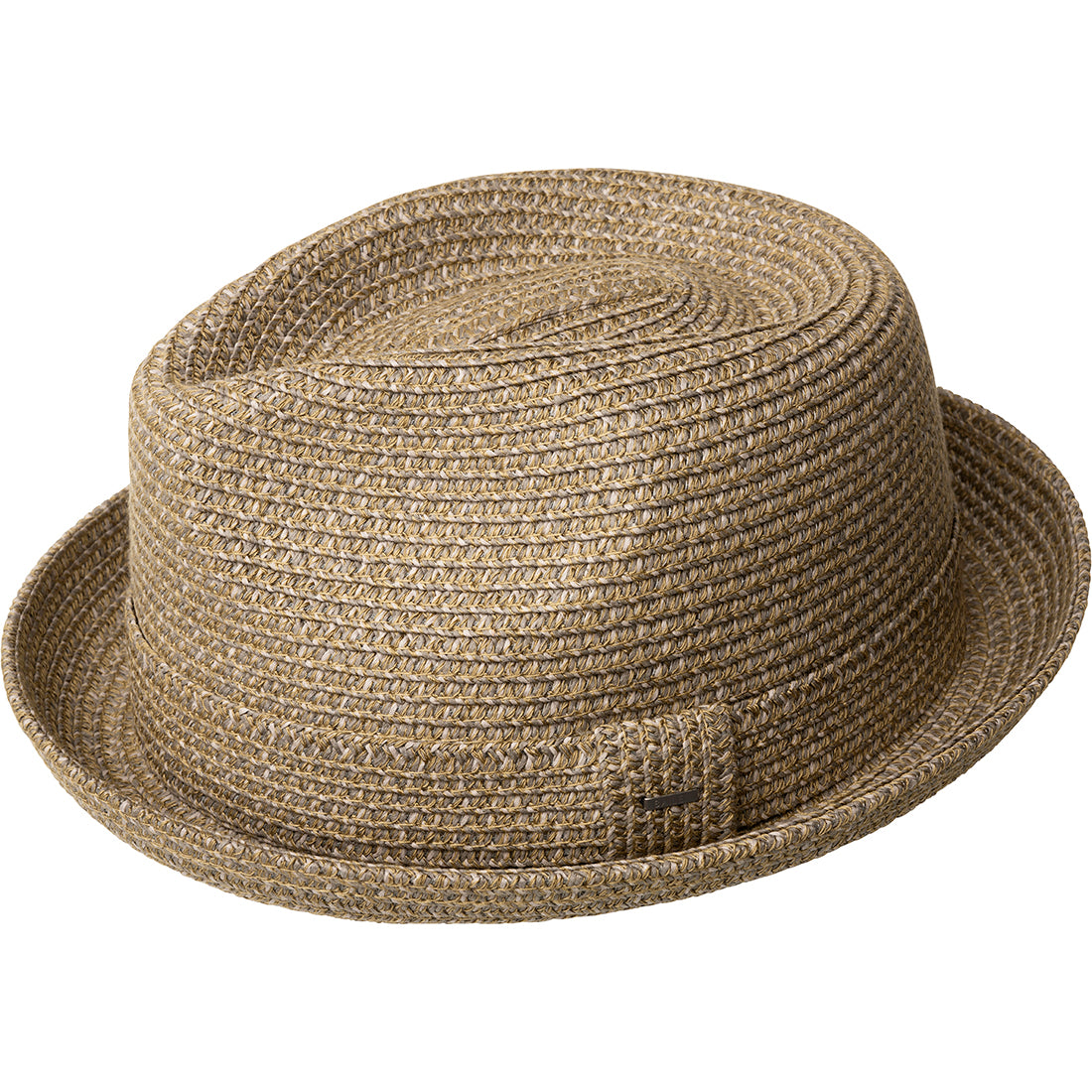 Bailey Billy Trilby Hat Natural – side angle product view showing snap brim, self-braid band, and woven construction on men's trilby hat