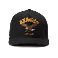 Black Seager Bradley Snapback Hat with Eagle Embroidery - The Simple Man