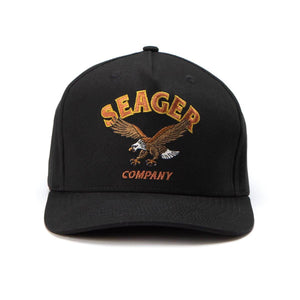 Black Seager Bradley Snapback Hat with Eagle Embroidery - The Simple Man