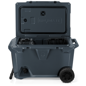 Brümate's brutank all terrain cooler in Nightfall blue lid open