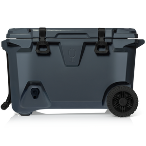 Brümate's brutank all terrain cooler in Nightfall blue lid closed side view
