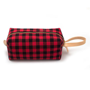 General Knot Buffalo Plaid Check Dopp kit, side  View