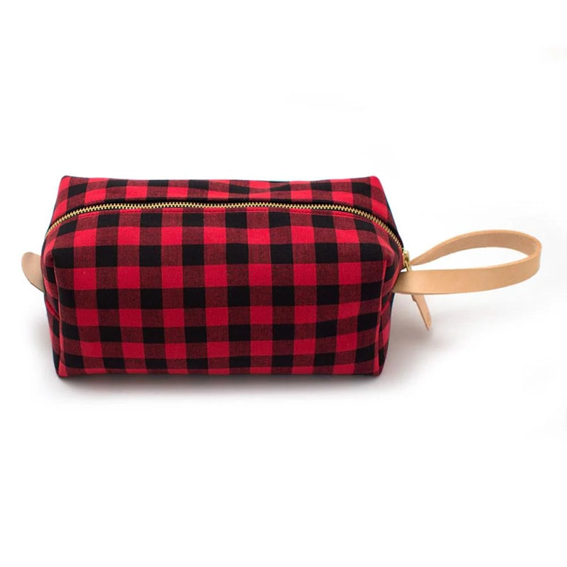 General Knot Buffalo Plaid Check Dopp kit, side  View