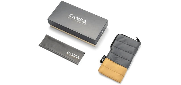 Camp sunglasses packaging with Box, pouch and cleaning cloth