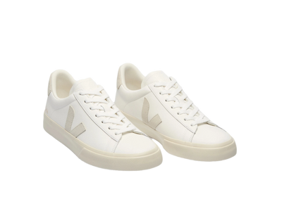 Veja Campo Sneakers - Front Angled View Showing ChromeFree Leather and Suede Details