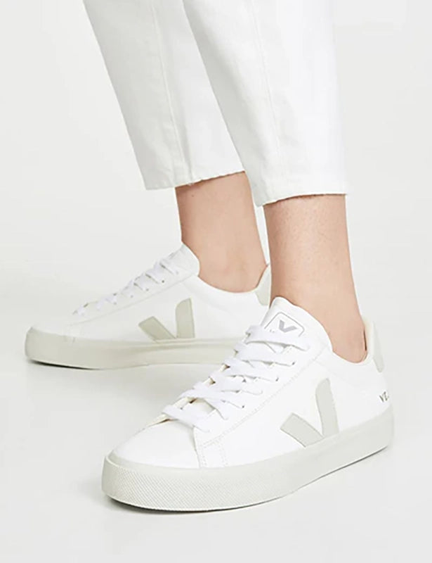 Man Wearing Veja Campo Sneakers – Side Profile on Foot with Casual Outfit