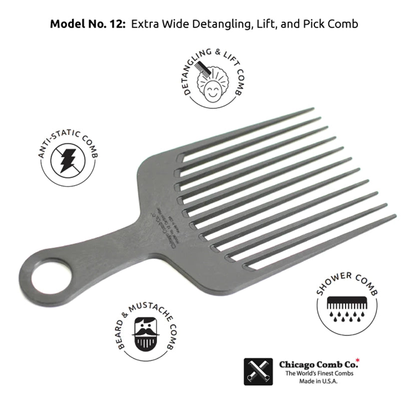 Model No. 12 - Caron Fiber Ultra Wide Pick Comb