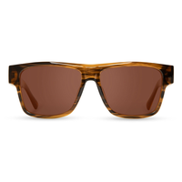 Cliff Sunglasses with tortoise frame and brown polarized lenses, front view