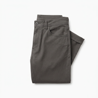 Comfort Terry Straight Pant in Steel, folded flat lay product photo at The Simple Man