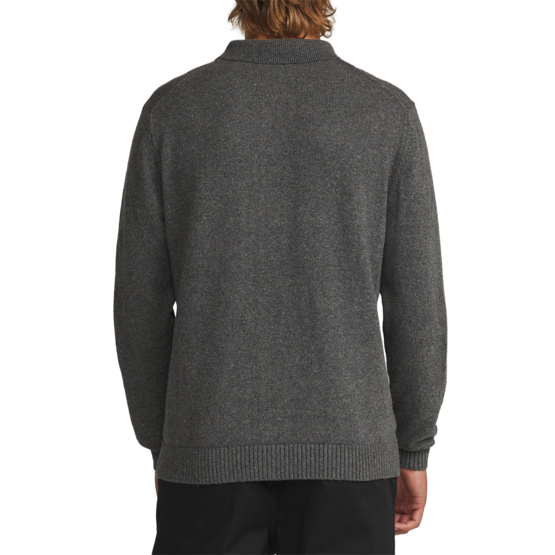 Katin Conor Sweater in Dark Heather Gray, on-model back view