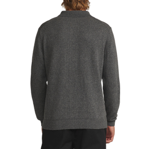 Katin Conor Sweater in Dark Heather Gray, on-model back view
