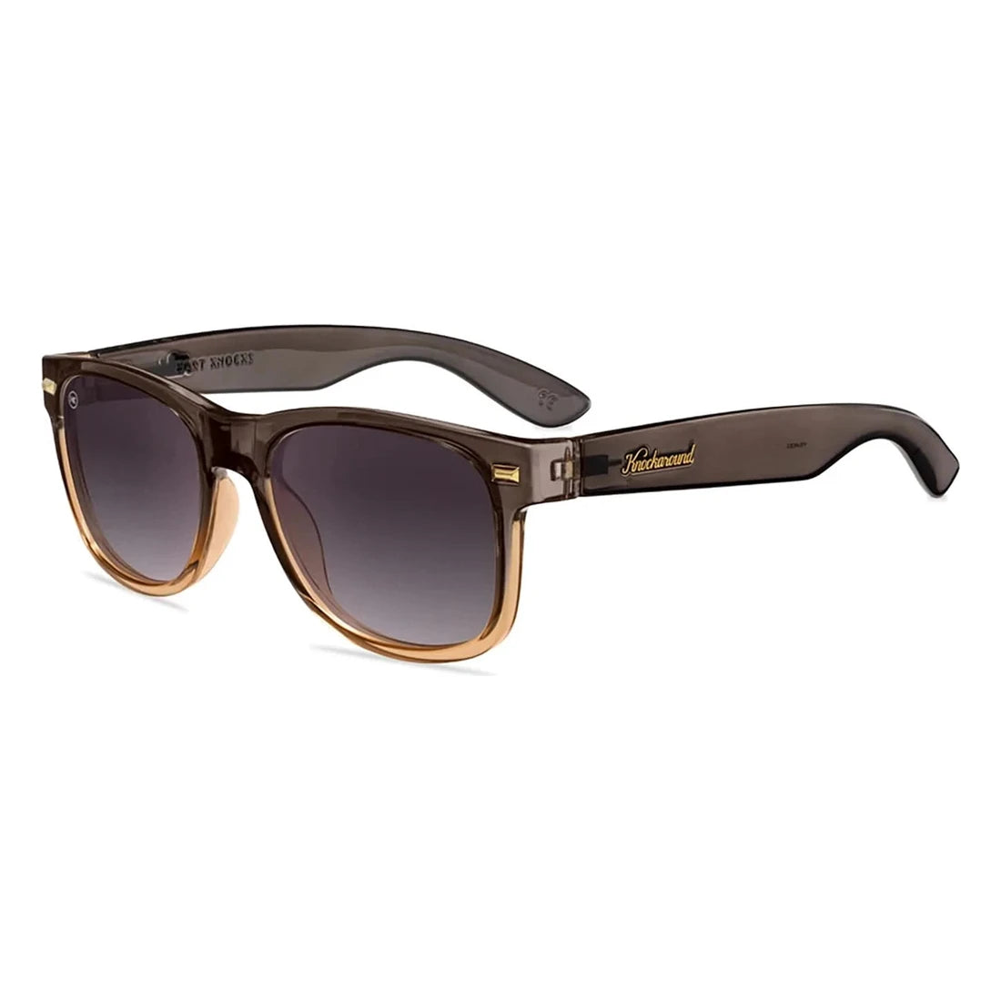 Fort Knocks sunglasses in cortado with smoke gradient lenses, angled view, The Simple Man